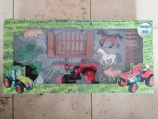Spielfiguren Bauernhof Tiere Landleben Traktor Schwein Pferd Zaun Spiel Figuren