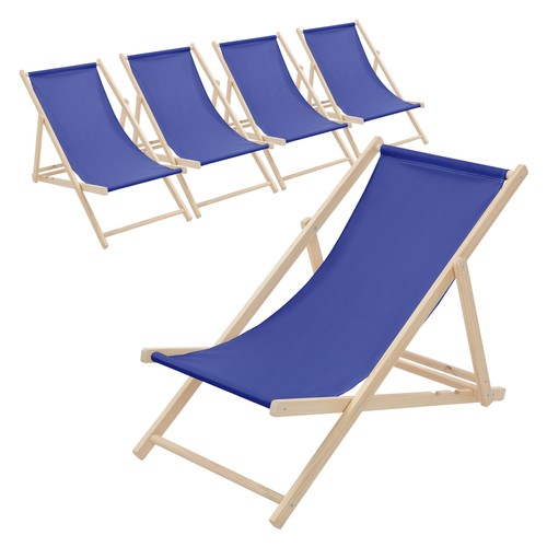 5er set strandliege liegestuhl - strandliege,