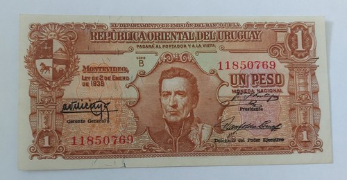 Banknoten uruguay 1 - banknoten, peso