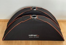 Wallimex Pro 2 professionelle Softboxen Fotostudio 30x120 cm  Multiblitzadapter