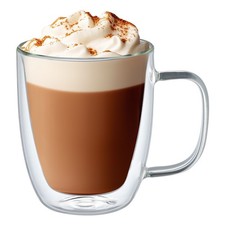 480ml Doppelwandige Thermogläser mit Henkel Tee Kaffee Latte Espresso Tassen