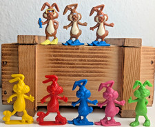 8 NESQUIK SPORTHASEN WERBEFIGUR NESTLEWERBEFIGUR NESTLE VARIANTEN FARBEN RARE