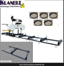 LUMAG BSW76GL PRO Benzin Blockbandsäge +1x Verlängerung auf 6,95m +5x Ersatzband