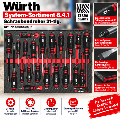 Würth zebra schraubendreher - zebra,