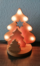 Deko Weihnachtswald aus Holz   beleuchtet