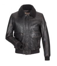 MILESTONE FLIEGERBLOUSON "VALDIR" MIT FELLKRAGEN BRAUN XL(54) NEU MIT ETIKETT!