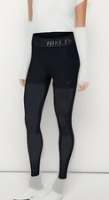 Nike Pro Deluxe Training Leggins Mesh Beine 932153 010 Neuwertig S