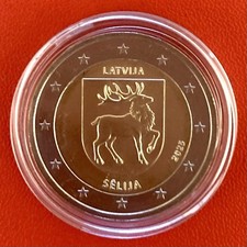2 Euro Gedenkmünze Lettland 2025 „Sēlija“ unzirkuliert in Kapsel