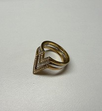Swarovski 3er Ring dreifarbig Eleganter 3-teiliger Damenring Größe 55
