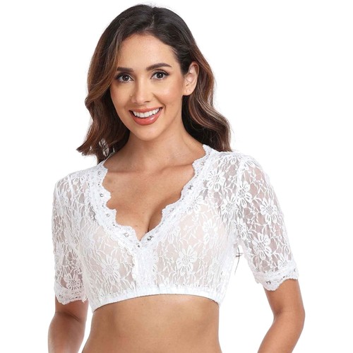 Dirndlbluse damen oktoberfest - dirndlbluse,
