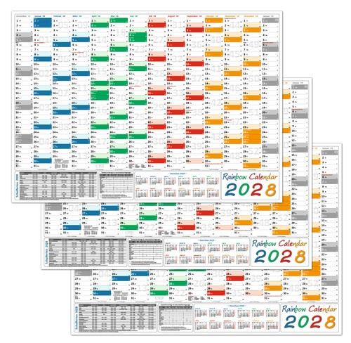 Rainbow wandkalender din a0 - rainbow,