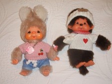 Original Monchhichi Sekiguchi Hase Hoppel und  Monchhichi