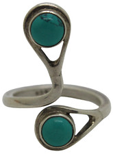 🖤 Schöner alter 925er Silber Ring mit Türkis - Vintage Stein Schmuck - 4,59g