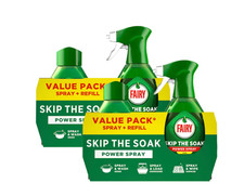 Fairy Skip The Soak Power Spray, 2x Spray & 2x Refill, 2600ml