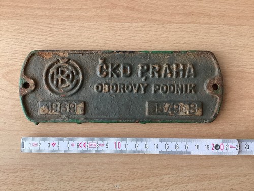 Fabrikschild ckd straßenbahn - fabrikschild,