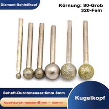 6/8 mm Schaft Kugel Diamant