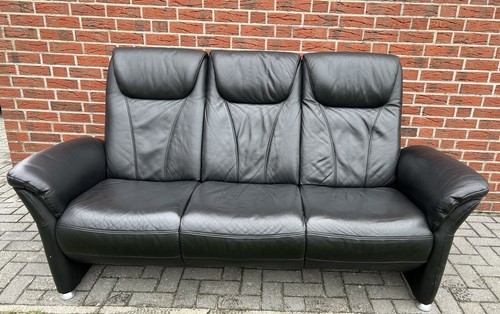 Ledersofa schwarz sitzer - ledersofa,
