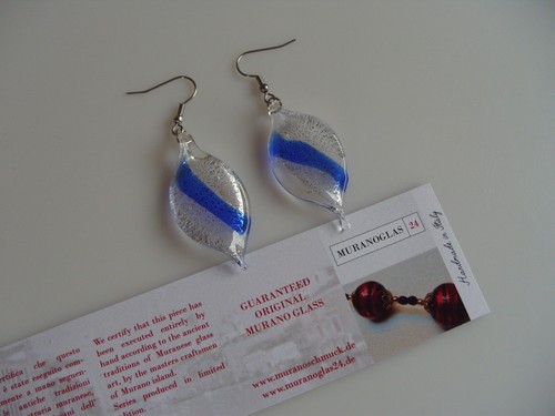 Murano glas ohrringe - glas,