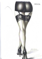 Retro Classic  Strapsstrümpfe mit Rücknaht XL Schwarz | Nahtstrümpfe 175–190 cm