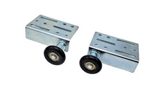 Laufrollenpaar für Sectionaltore mit Niedrigsturzbeschlag, Laufrollen - Ø 46 mm