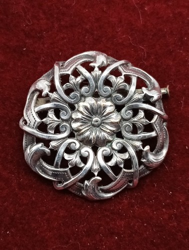 Biedermeier brosche silber - biedermeier,