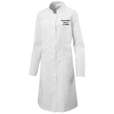 Damenmantel Kittel Mantel Arztkittel Laborkittel mit Wunschtext Name bestickt