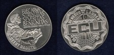 Niederlande 10 Ecu 1990 Geert Groot vz/stg