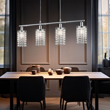 LED Chrom Hänge Decken