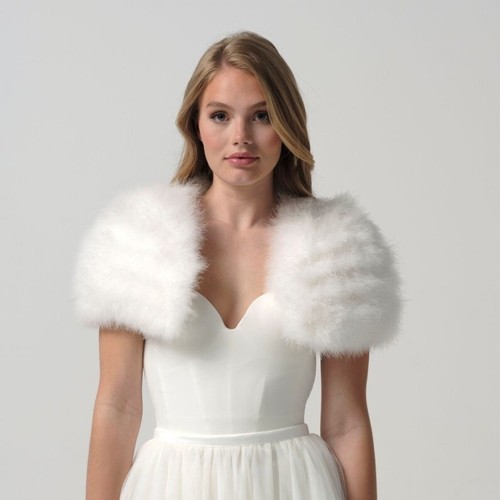 Bolero marabu feder elfenbein - marabu,