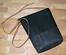 UlStO Handtasche Pectina, schwarz-gold, fair, nachhaltig, vegan, Filz und Kork