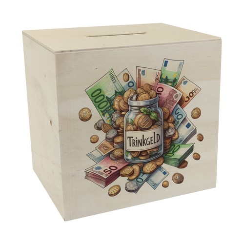 Trinkgeld spardose aus holz - spardose,