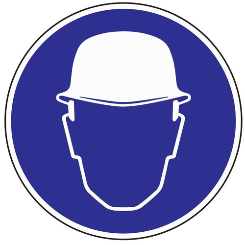 Gebotszeichen kopfschutz - gebotszeichen,