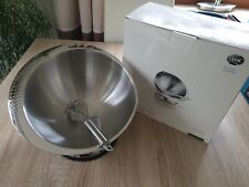 AMC EDELSTAHL SCHÜSSEL Rührschüssel 24cm Durchmesser Mit Fuß und Schneebesen