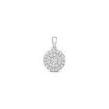 Diamant Halo Anhänger 9ct