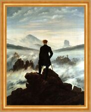 Der Wanderer über dem Nebelmeer Caspar David Friedrich A3 014 Gerahmt