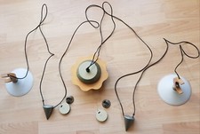 Deckenlampe Lampe Decke Weiß Glas Speicherfund Dachbodenfund Holz Mond Sonne Keg