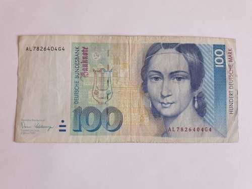 100 banknote deutsche - dm, /