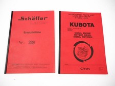 Schäffer 336 Lader mit Kubota D1703 Dieselmotor Ersatzteilliste Parts List