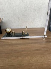 Schreibtisch Uhr mit Stifthalter & Kartenhalter – Büro Deko Geschenk Set