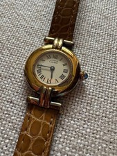 Cartier Must de Cartier Colisee Vermeil weißes Zifferblatt Batterie leer