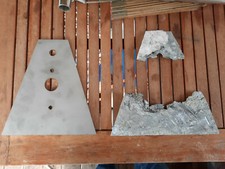 Vorstagbefestigung VA Platte 4mm für Dehlya 22 Ankerkasten