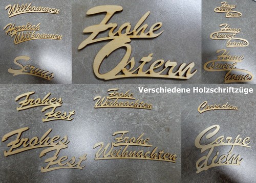 Schriftzüge aus holz - schriftzüge,