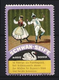 Reklamemarke schwan seife - reklamemarke, schwan-seife