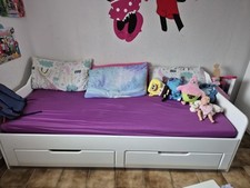 90x190cm Tagesbett mit Ausziehbar Bett Kiefer Kinderbett Einzel-Doppelbett