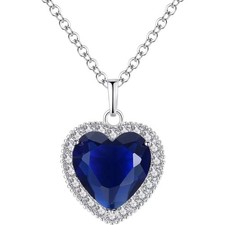 Titanic Herz des Ozeans Halskette Blau Rubin Edelstein Schmuck