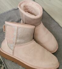 UGG Classic Mini II Damen Boots Stiefeletten Stiefel Winter Sparkle 39 NEUWERTIG