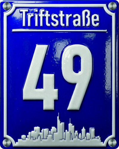 Frankfurt hausnummer schild - schild, im