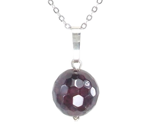 Granat anhänger kugel 10mm - kugel,