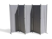 Paravent Raumteiler Trennwand Sichtschutz uni 5 tlg grau Grasekamp - B-Ware 
