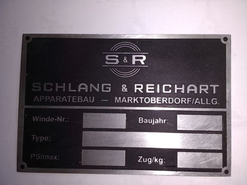Schild typenschild oldtimer - schild,